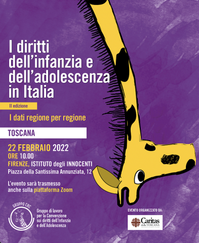 cover della presentazione del Rapporto  CRC “I dati regione per regione 2021”