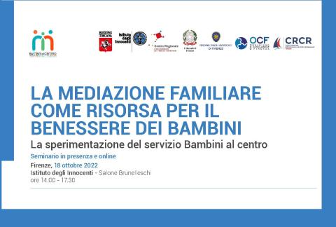 particolare del programma del seminario La mediazione familiare come risorsa per il benessere dei bambini