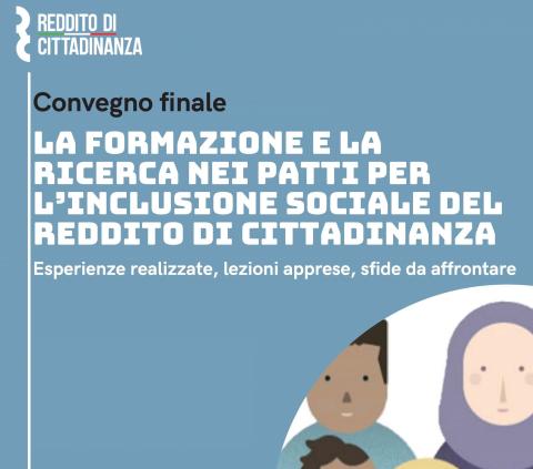 particolare del programma del convegno finale su La formazione e la ricerca nei Patti per l’Inclusione Sociale del Reddito di cittadinanza.