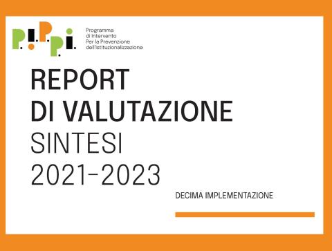 particolare della cover del rapporto di sintesi PIPPI 2021-2023