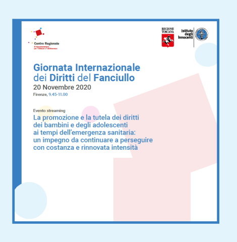 particolare del programma della giornata su La promozione e la tutela dei diritti dei bambini - 20 novembre 2020