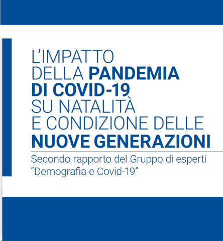 particolare della cover del Rapporto sull'impatto della pandemia da Covid 19 sulle nuove generazioni