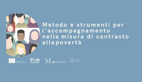 particolare della locandina del corso Metodo e strumenti per l'accompagnamento nella misura di contrasto alla povertà