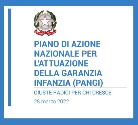 particolare della cover del Piano di Azione Nazionale per la Garanzia Infanzia