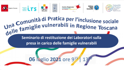 particolare del programm della giornata di restituzione sulle Comunità di pratica - seminario 6 luglio 2021