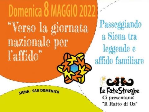 particolare della brochure "Verso la giornata Nazionale dell'Affido"  Siena 8 maggio 2022