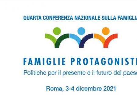 particolare del programma con la grafica della Quarta conferenza nazionale sulla famiglia 2021